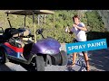 SPRAY PAINTING MY GOLF CART!!! **Done right**