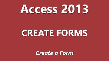 MOS Review - Access 2013 - Create Forms - Part 1 of 3