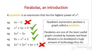 Jr15 - Parabolas, An Introduction