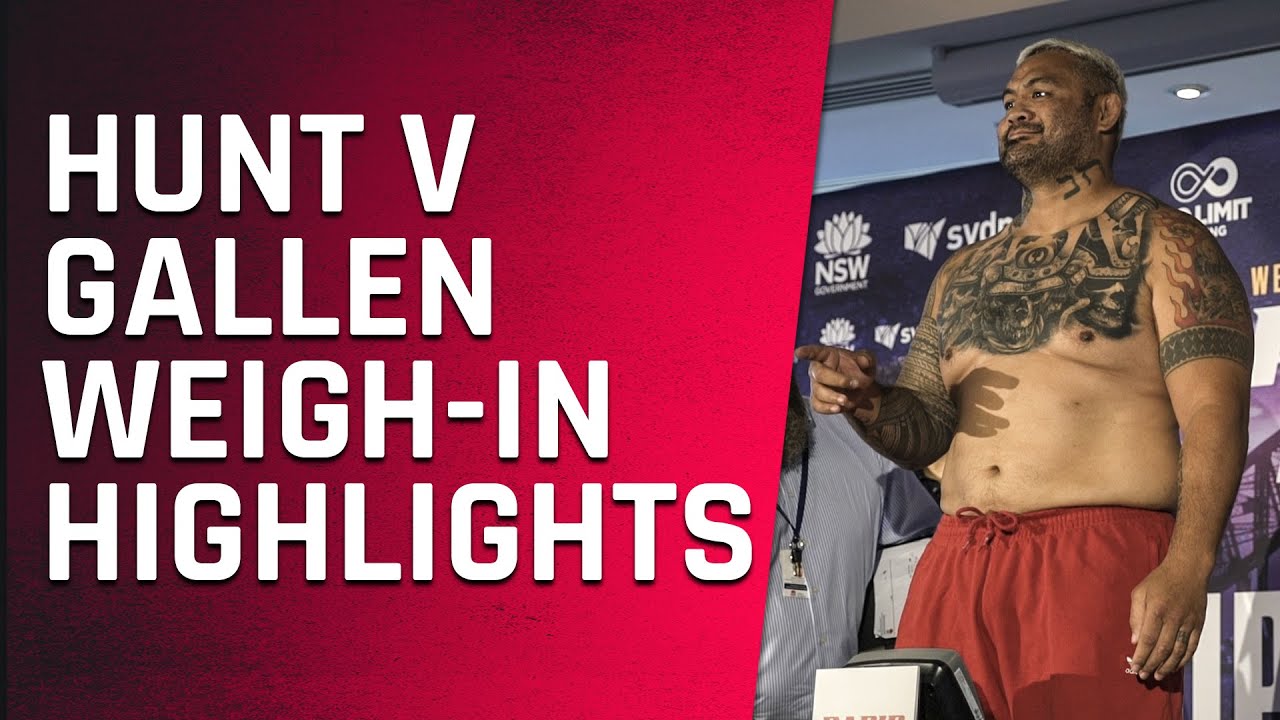 Mark Hunt Vs Paul Gallen Weigh In Highlights Youtube