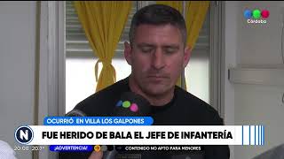 En Villa Los Galpones fue herido de bala el jefe de infantería