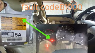 The B1000 Fault Code As In A Toyota Hilux Relates To An Issue With The Airbag Sensor Assembly Or