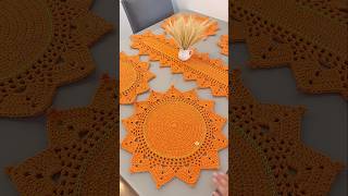 Sousplat de crochê 🧡 #crochet