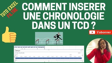Comment insérer une chronologie dans un TCD ?