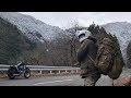 冬のバイクミニマムソロキャンプの限界 Know the limits.(Part44) W650 solo camping minimum equipment. unroof