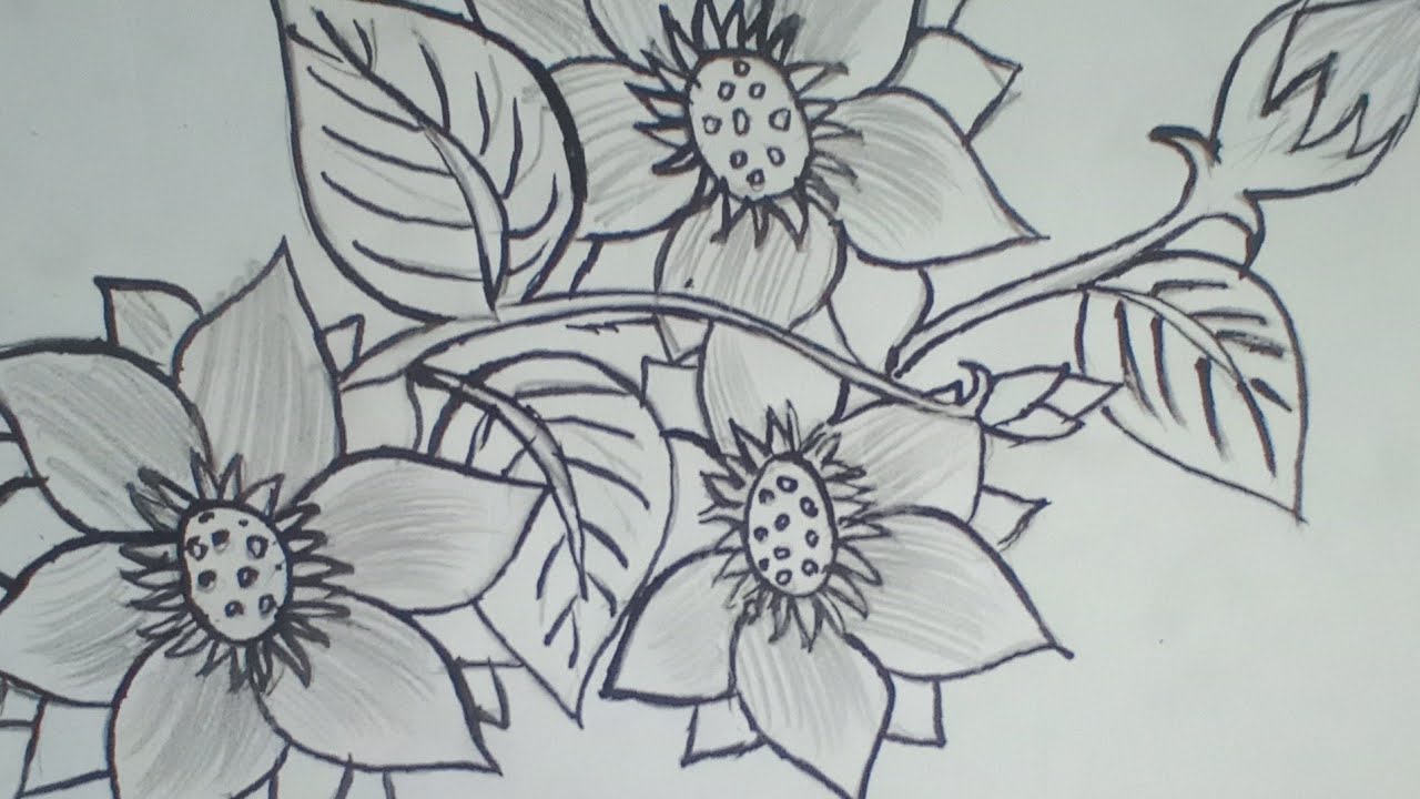 How to draw a nice flower design in simple process / কিভাবে খুব সহজে
