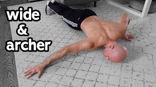 Wide Push Ups Form | How To Do Them Right! (& Archers)