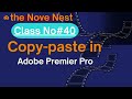 Copy & Paste Colour Grading Settings Premiere Pro Lecture 40