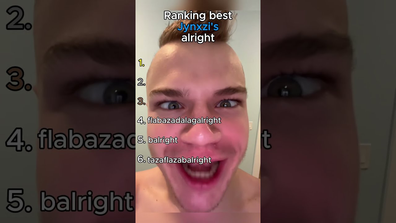 Ranking Best Jynxzi S Alright