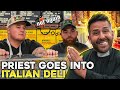 Creepy priest goes into italian deli in boston