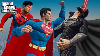 GTA 5 - Superman & Superboy VS Dark Superman of Apokolips