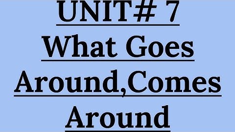 English - Class 5 - Unit 7 - What Goes Around,  Comes Around - Word to Word Translation in Urdu