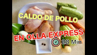 CALDO DE POLLO EN OLLA EXPRESS T-fal !!! rápida y económica