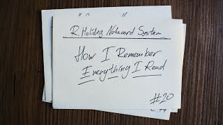 How I Remember Everything I Read // Ryan Holiday Notecard System Explained