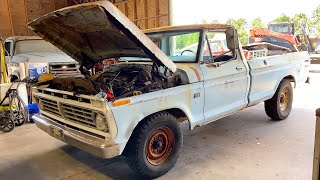 SWAMP Dragon Rescue! Brake & Pan Abandoned 1974 F250 V8 FORD Forgotten Vintage Camper Restoration CT