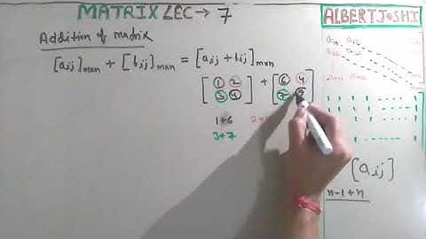 Matrix lecture 7 | Addition of matrix | matrix addition in c language | NPTEL