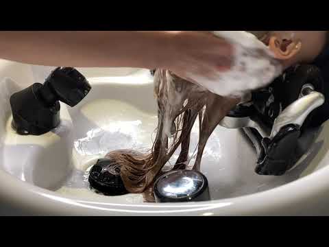 ASMR shampoo 8 woman with long hair 至福シャンプー ヘアケアHair care リラックスシャンプーRelax shampoo