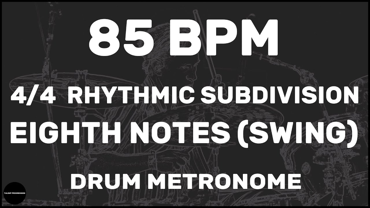 Eighth Notes (Swing) Drum Metronome Loop 85 BPM YouTube