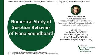 Numerical Study of Sorption Behavior of Piano Soundboard