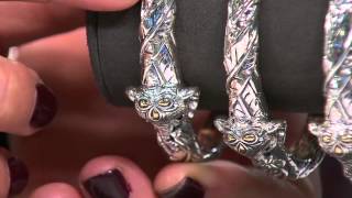 JAI John Hardy Sterling & 14k Gold Elephant Hinged Cuff with Stacey Stauffer