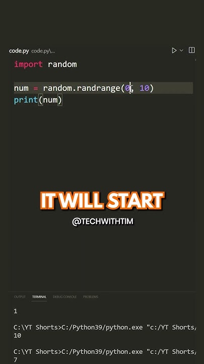 How to generate a random number in Python - YouTube image.