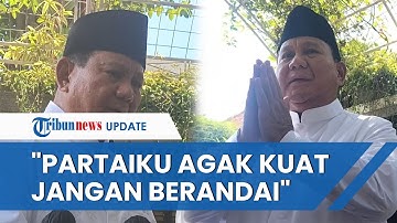 Kelakar Prabowo Tanggapi Wacana Dipasangkan Ganjar: Partai Saya Agak Kuat, Jangan Berandai-andai
