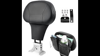 Update Adjustable Driver Backrest With Backbag Compatible With Harley Davidson Touring Model 2009-Up