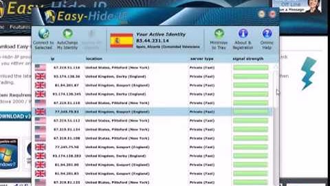 Change Your Country IP Address & Location with Easy Hide IP Software