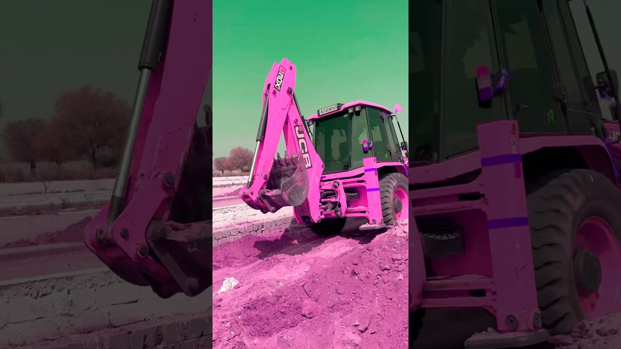 🚜 JCB 3DX Loading मिट्टी in Tractor | Satisfying Work