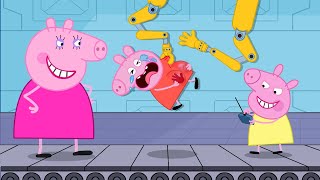 Peppa joins the factory game!!! Peppa Pig Funny Animation