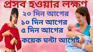 প্রসব শুরুর পূর্ব লক্ষন/Delivery Symtoms Bangla