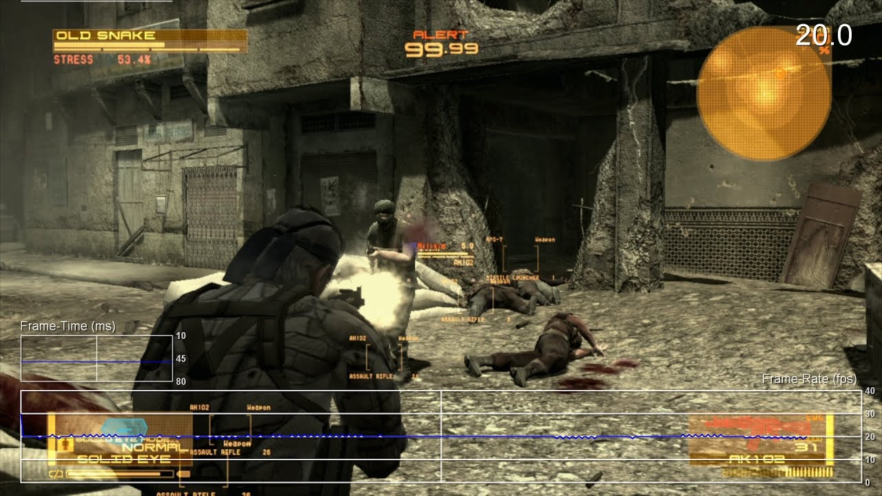 Metal Gear Solid 4 PS3 Gameplay Frame-Rate Test - YouTube