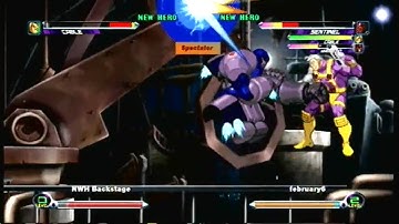 MvC2 (360) Online Player Matches-  NWH Backstage(BackstagePass) vs february6(Rowtron) #334