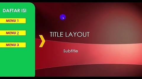 Cara Membuat Menu Navigasi Slide Presentasi Powerpoint Paling KEREN