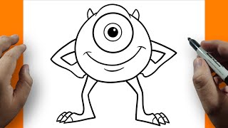 Cómo dibujar a Mike Wazowski Paso a Paso Fácil para Principiantes