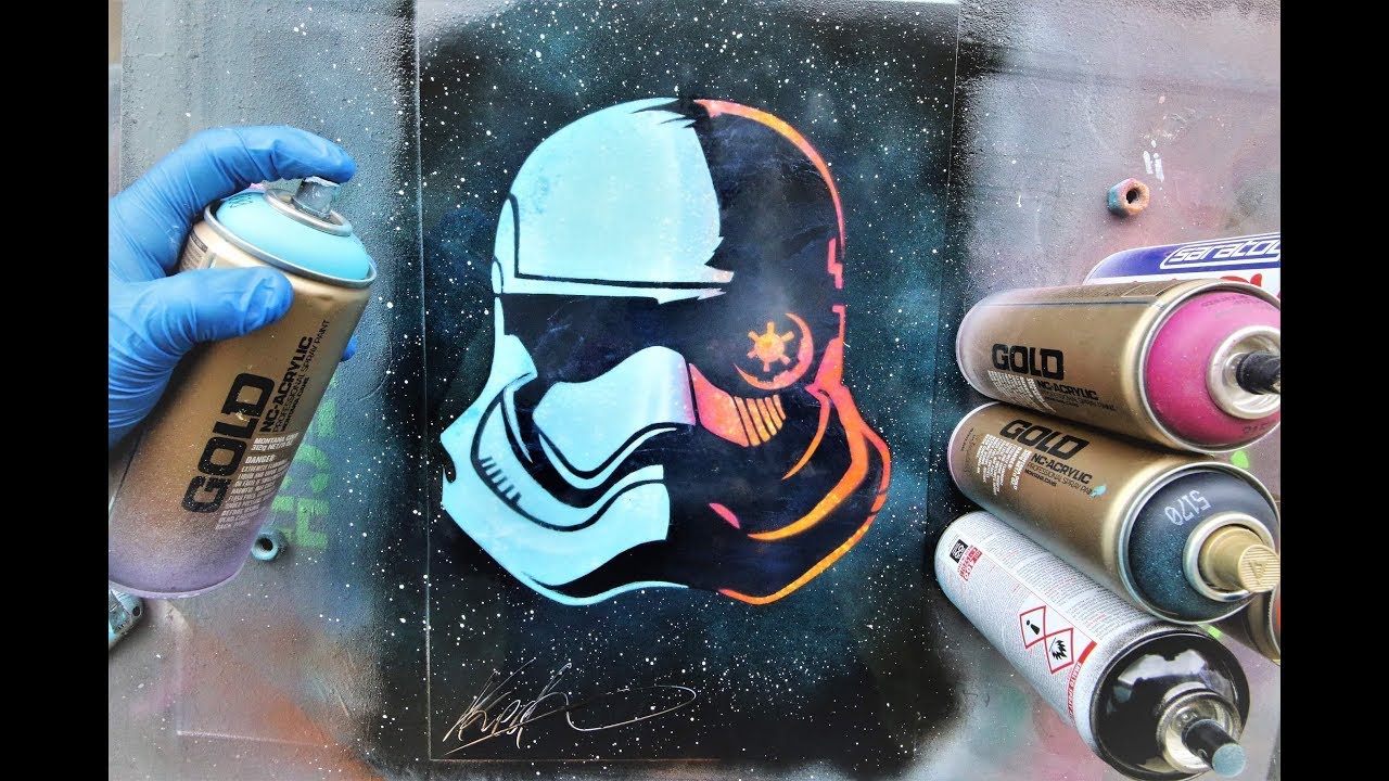 Stormtrooper Star  Wars  solder GLOW  IN DARK  SPRAY PAINT 