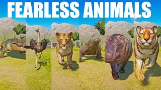 The Most Fearless Animals on the Planet Speed Races in Planet Zoo include Lion, Crocodile, Ostrich