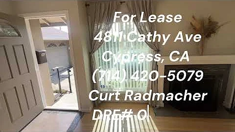 FOR LEASE | 4811 Cathy Ave Cypress, CA 90630 | 3bd 2ba | 714 420-5079