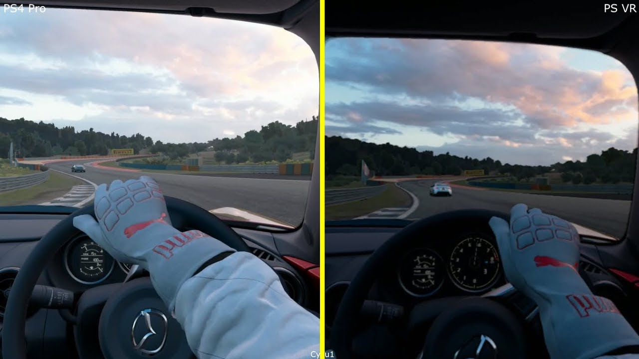 Gran Turismo Sport PS4 Pro vs PS VR Graphics Comparison - YouTube