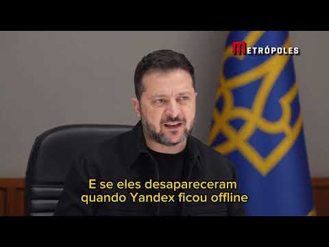 Zelensky diz que ataque a datacenters russos diminuiu atividade de robôs nas redes sociais