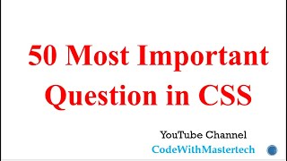 Top 50 CSS MCQ's Questions and Answer (English & Hindi)