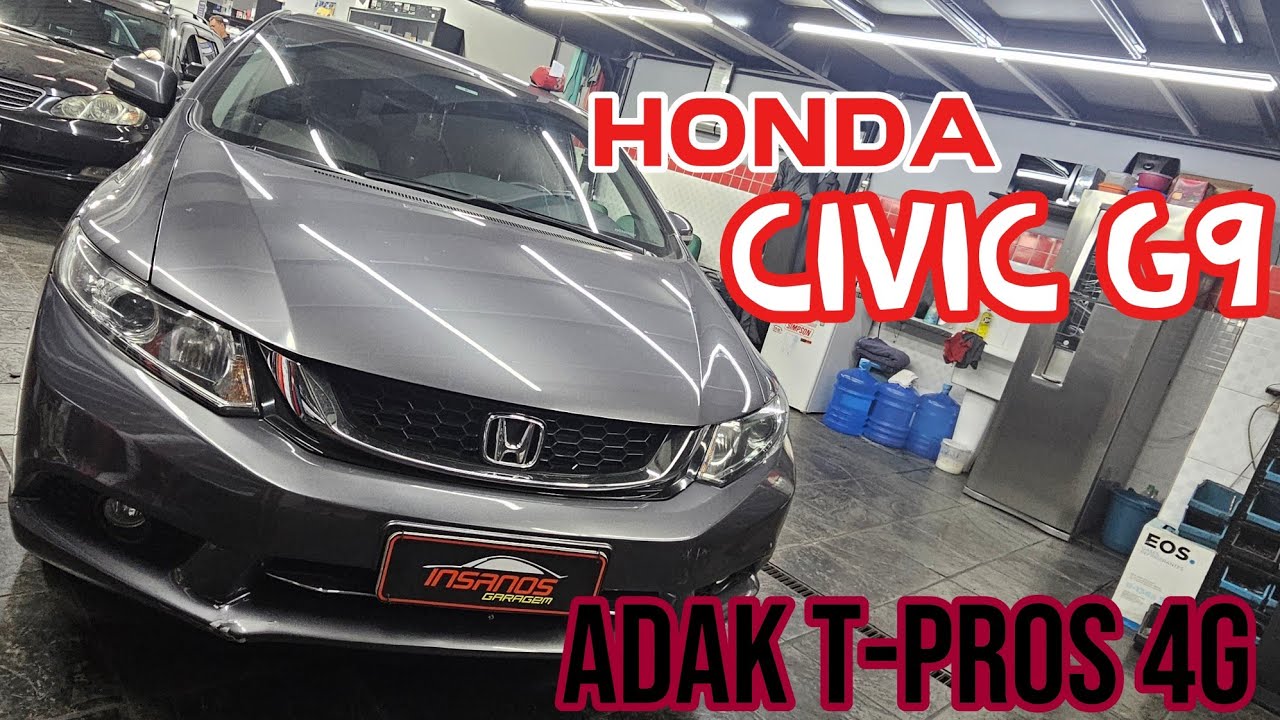 Central Multimidia Civic G9 Adak T-ProS 4G, Apple Carplay e Android Auto, Bluetooth, Octacore 2.7Hz
