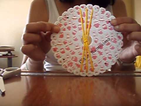 Pulsera plana con disco kumihimo -