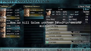 How to kill Golem in Final Fantasy Type 0 - [Normal Mission]