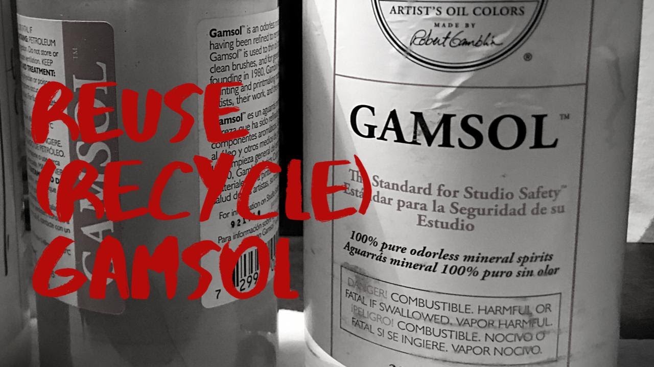 HOW TO REUSE (RECYCLE) GAMSOL for oil painting 