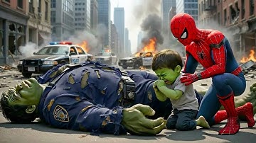 Unexpected Team-up : Spider-Man and what happened with Hulk | Veo 3 AI superhero animation