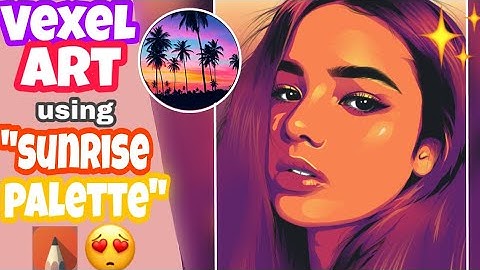 VEXEL ART PROCESS using "Sunrise palette" (pure shapes + gradient effect) ft. ADSB