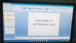 INTERNSHIP 2026 | MsPowerpoint |Slide introduction