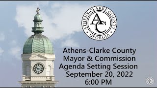 09-20-2022 Agenda Setting Session
