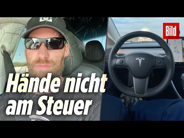 Video: Gestrandeter Tesla-Fahrer bittet Helfer um Benzin >